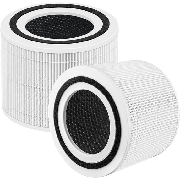 Core 300 Replacement Filter for LEVOIT Core 300 / Core 300S / Core300-P Air Purifier, 3-in-1 H13 True HEPA, High-Efficiency Activated Carbon, Core 300-RF, 2 Pack, White