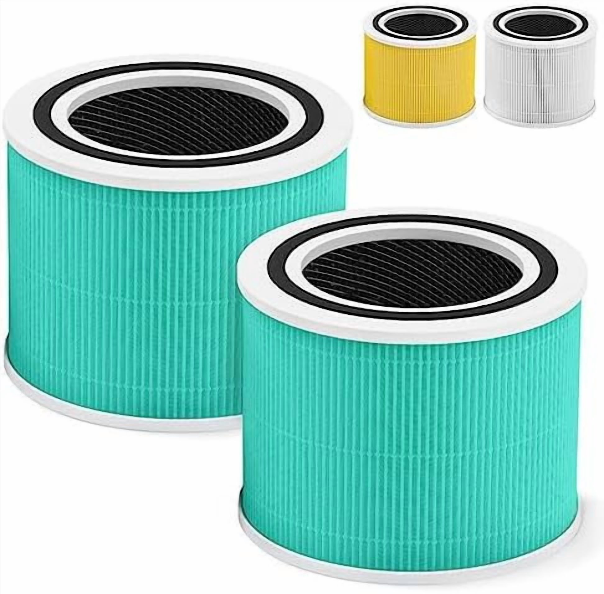 Core 300 Toxin Absorber Replacement Filter for LEVOIT Core300-P Core 300 VortexAir Air Purifier, 3-in-1 HEPA and Activated Carbon, Core 300-RF-TX, 2 Pack, Green
