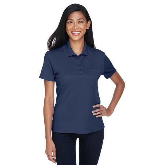 CORE365 78181P Women's Origin Performance Piqué Polo with Pocket-Classic Navy-L