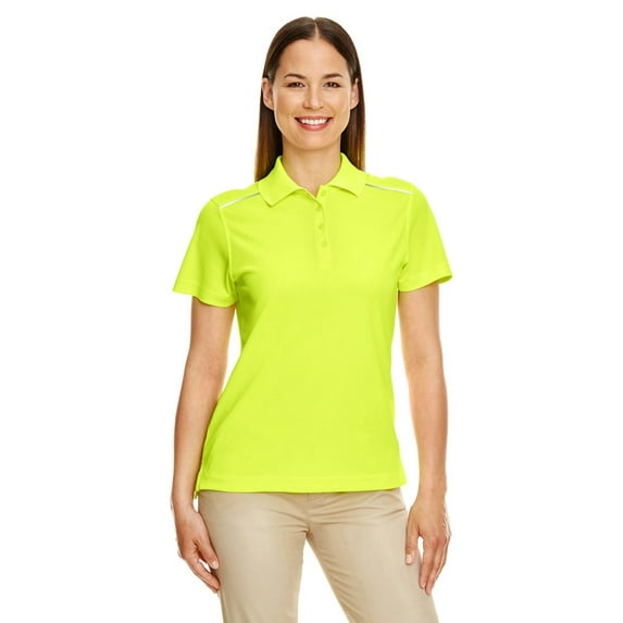 Core 365 78181R Ladies Radiant Reflective Piping Pique Polo Shirt - Safty Yellow 691 - Small