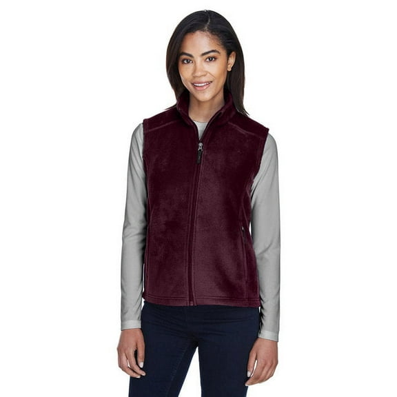CORE365 78191 Women's Journey Fleece Vest-Burgundy-XL