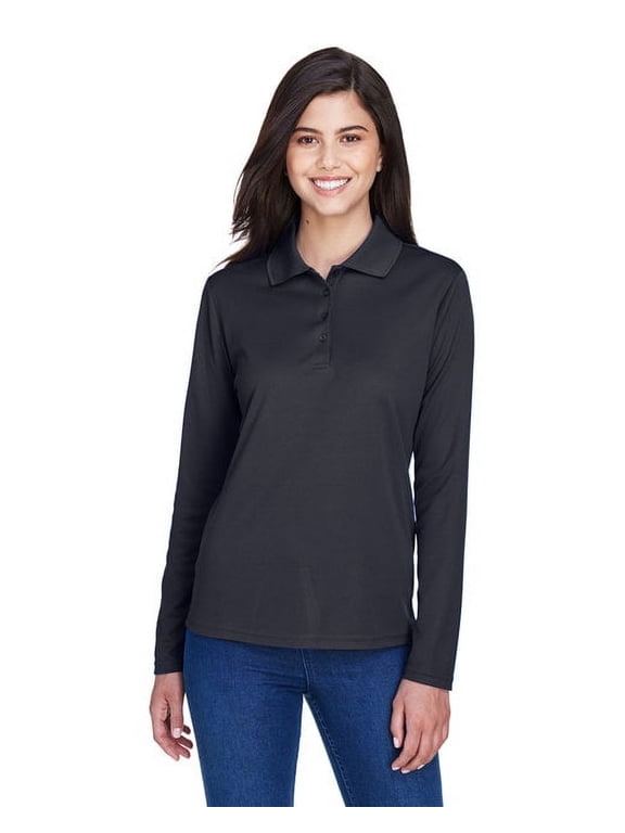 Core 365 78192 Ladies Pinnacle Performance Long-Sleeve Piqué Polo