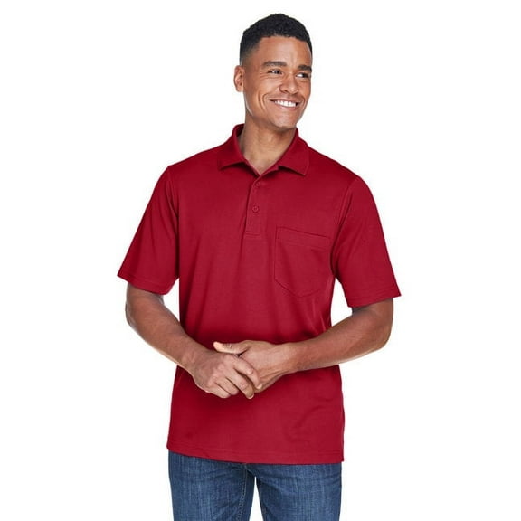CORE365 88181P Men's Origin Performance Piqué Polo with Pocket-Classic Red-L