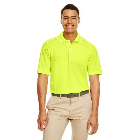 CORE365 88181R Men's Radiant Performance Piqué Polo with Reflective Piping-Safety Yellow-S