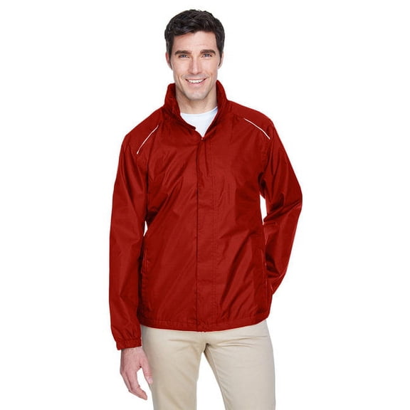 CORE365 88185 Men's Climate Seam Sealed Lightweight Variegated Ripstop Jacket-Classic Red-L