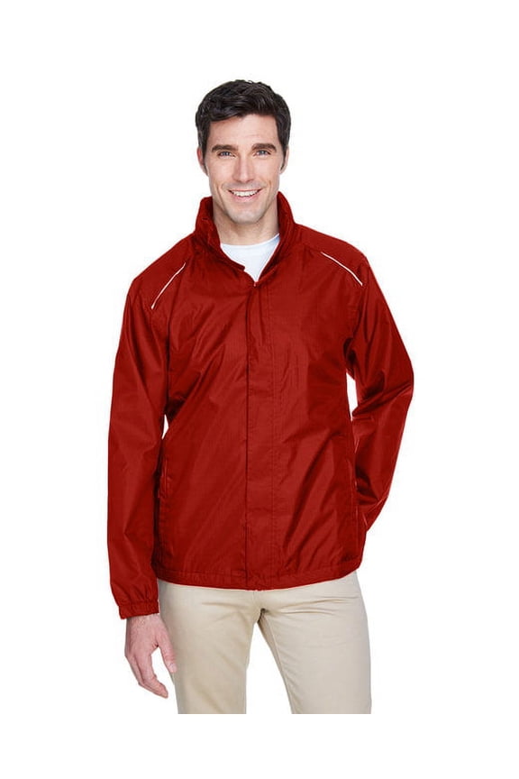 CORE365 88185 Men's Climate Seam Sealed Lightweight Variegated Ripstop Jacket-Classic Red-XL