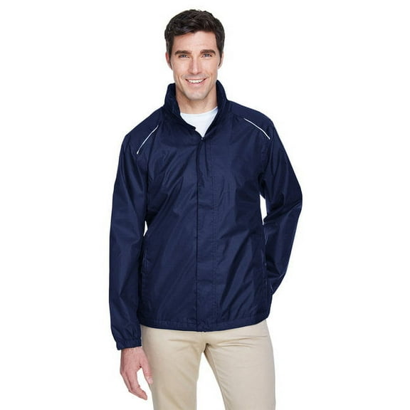 CORE365 88185 Men's Climate Seam Sealed Lightweight Variegated Ripstop Jacket-Classic Navy-L