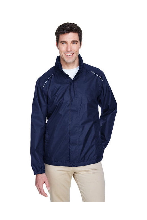CORE365 88185 Men's Climate Seam Sealed Lightweight Variegated Ripstop Jacket-Classic Navy-XL