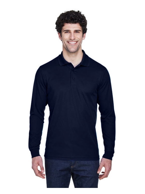 Core 365 88192T Men's Tall Pinnacle Performance Long-Sleeve Piqué Polo