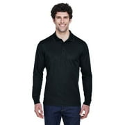 CORE365 88192T Men's Tall Pinnacle Performance Long Sleeve Piqu  Polo-Black-3XLT