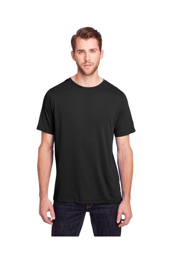 CORE365 CE111 Unisex Fusion ChromaSoft™ Performance T-Shirt-Black-2XL