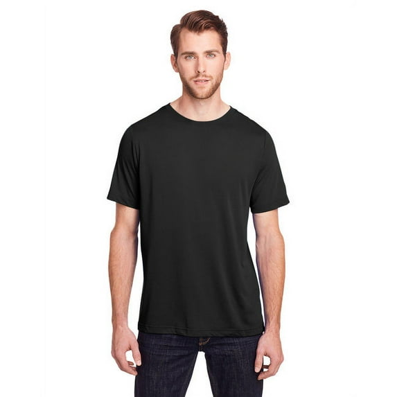 CORE365 CE111 Unisex Fusion ChromaSoft™ Performance T-Shirt-Black-3XL