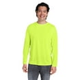 thumbnail image 1 of CORE365 CE111L Unisex Fusion ChromaSoft™ Performance Long Sleeve T-Shirt-Safety Yellow-L, 1 of 3