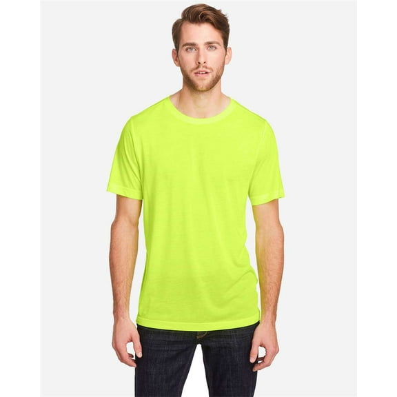 CORE365 CE111T Unisex Tall Fusion ChromaSoft™ Performance T-Shirt-Safety Yellow-LT