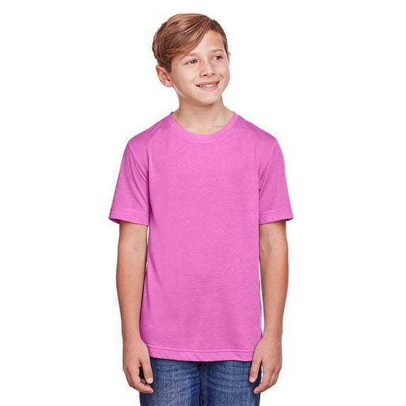 CORE365 CE111Y Youth Fusion ChromaSoft™ Performance T-Shirt-Charity Pink-XS