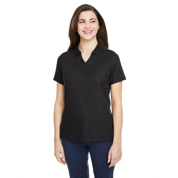 CORE365 CE112W Women's Fusion ChromaSoft™ Pique Polo-Black-M