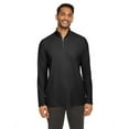 thumbnail image 1 of CORE365 CE405 Men's Fusion ChromaSoft™ Pique Quarter-Zip Pullover-Black-S, 1 of 3