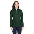 thumbnail image 1 of CORE365 CE405W Women's Fusion ChromaSoft™ Pique Quarter-Zip Pullover-Forest-L, 1 of 3