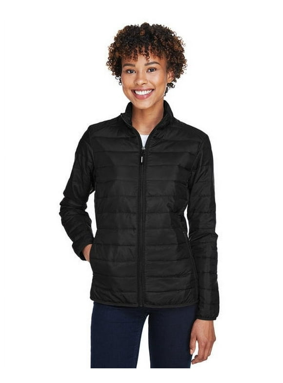 CORE365 CE700W Women's Prevail Packable Puffer Jacket-Black-2XL