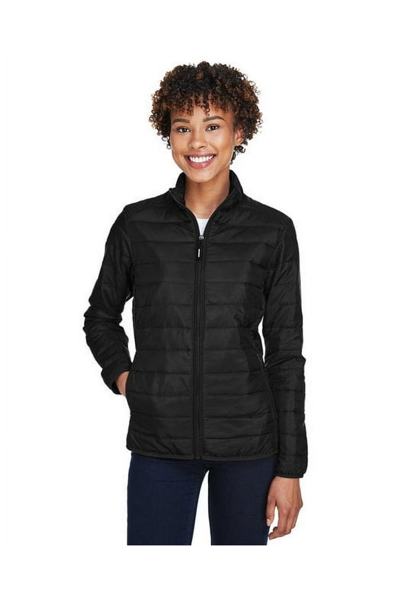 CORE365 CE700W Women's Prevail Packable Puffer Jacket-Black-2XL
