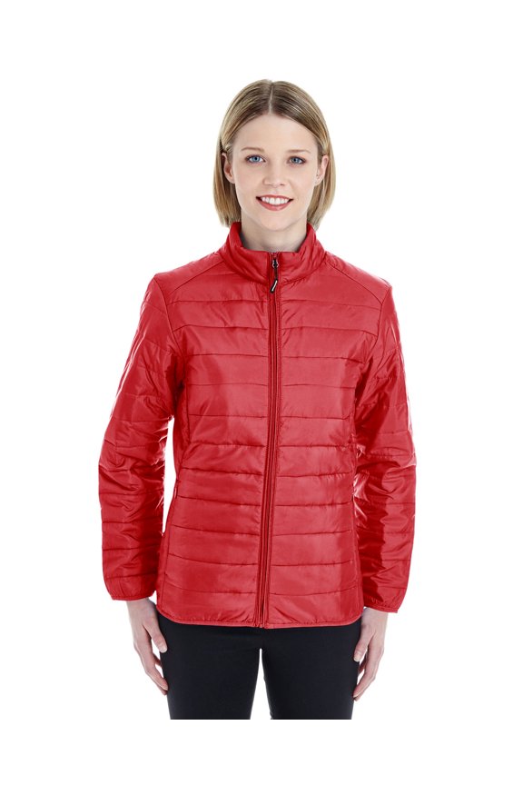 CE700W Ash City - Core 365 Women's Prevail Packable Puffer Classic Red S