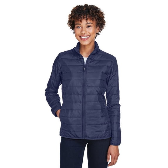 CORE365 CE700W Women's Prevail Packable Puffer Jacket-Classic Navy-L