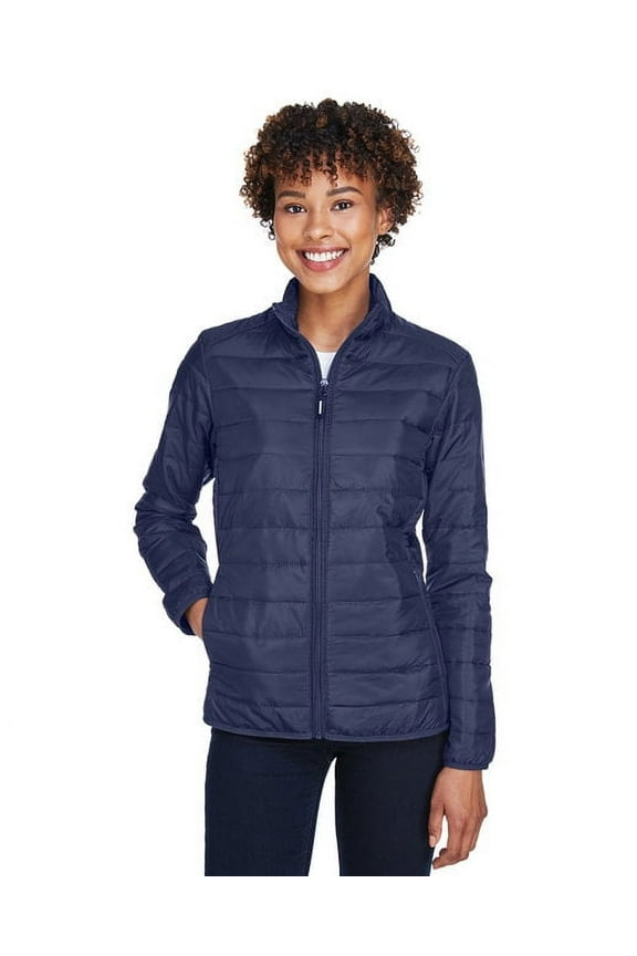 CORE365 CE700W Women's Prevail Packable Puffer Jacket-Classic Navy-L
