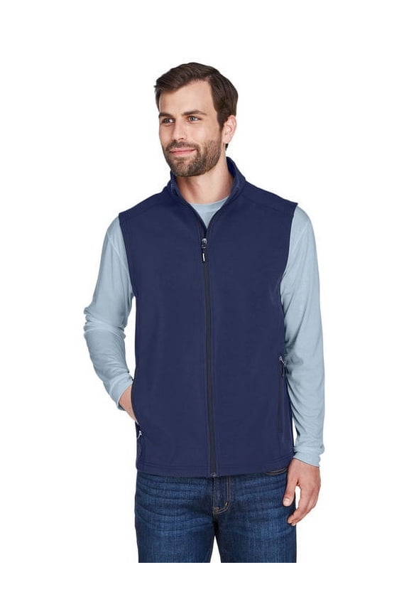 CORE365 CE701 Men's Cruise Two-Layer Fleece Bonded Soft Shell Vest-Classic Navy-L