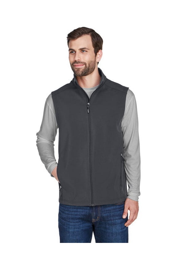 CORE365 CE701 Men's Cruise Two-Layer Fleece Bonded Soft Shell Vest-Carbon-3XL