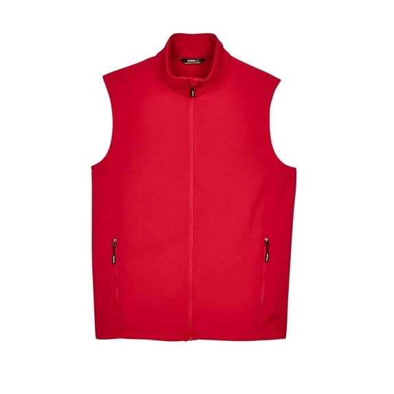 CORE365 CE701 Men's Cruise Two-Layer Fleece Bonded Soft Shell Vest-Classic Red-4XL