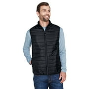 CORE365 CE702 Mens Prevail Packable Puffer Vest-Black-2XL