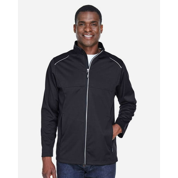 CORE365 CE708 Men's Techno Lite Three-Layer Knit Tech-Shell-Black-L