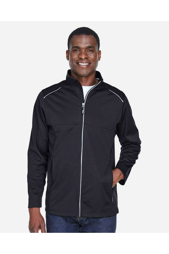 CORE365 CE708 Men's Techno Lite Three-Layer Knit Tech-Shell-Black-2XL