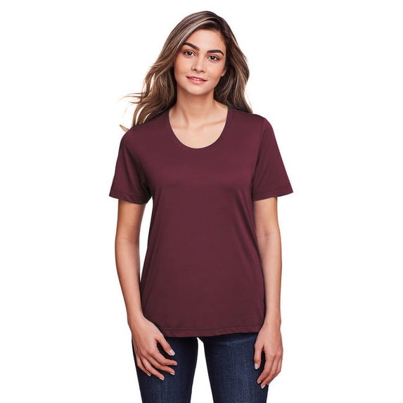 CORE365 CE111W Women's Fusion ChromaSoft™ Performance T-Shirt-Burgundy-M
