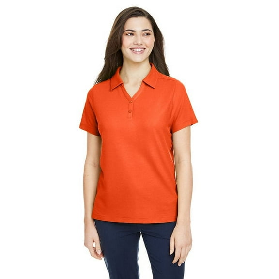 CORE365 CE112W Women's Fusion ChromaSoft™ Pique Polo-Campus Orange-2XL