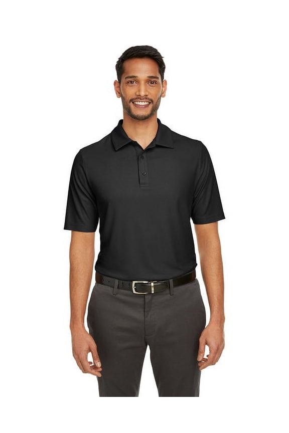 CORE365 CE112T Men's Tall Fusion ChromaSoft™ Pique Polo-Black-XLT