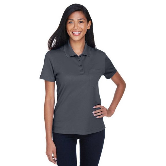 CORE365 78181P Women's Origin Performance Piqué Polo with Pocket-Carbon-XS