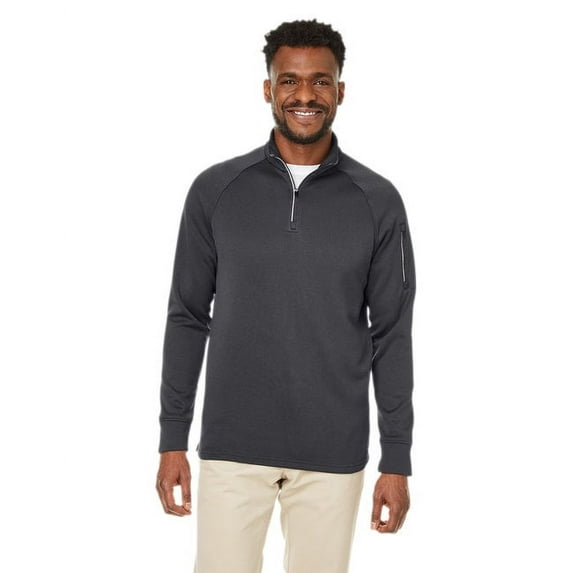 CORE365 CE801 Unisex Fusion ChromaSoft™ Fleece Quarter-Zip Pullover-Carbon-M