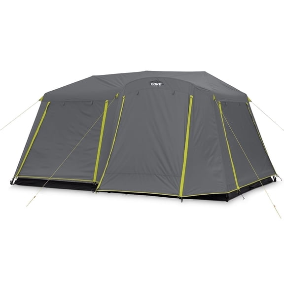 CORE 14' x 9' 9 Person Instant Cabin Camping Tent with Full Rainfly, 40lbs