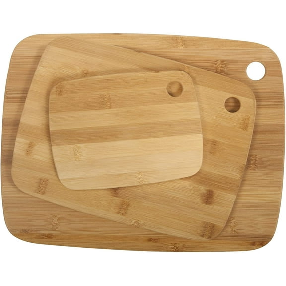 Core Bamboo Classic Cutting Board Combo Pack, Natural, Small/Medium/Large