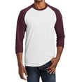 thumbnail image 1 of Core Blend Heavy Cotton 3/4-Sleeve Raglan Tee - Casual Men's Jersey Baseball Shirt, 1 of 1