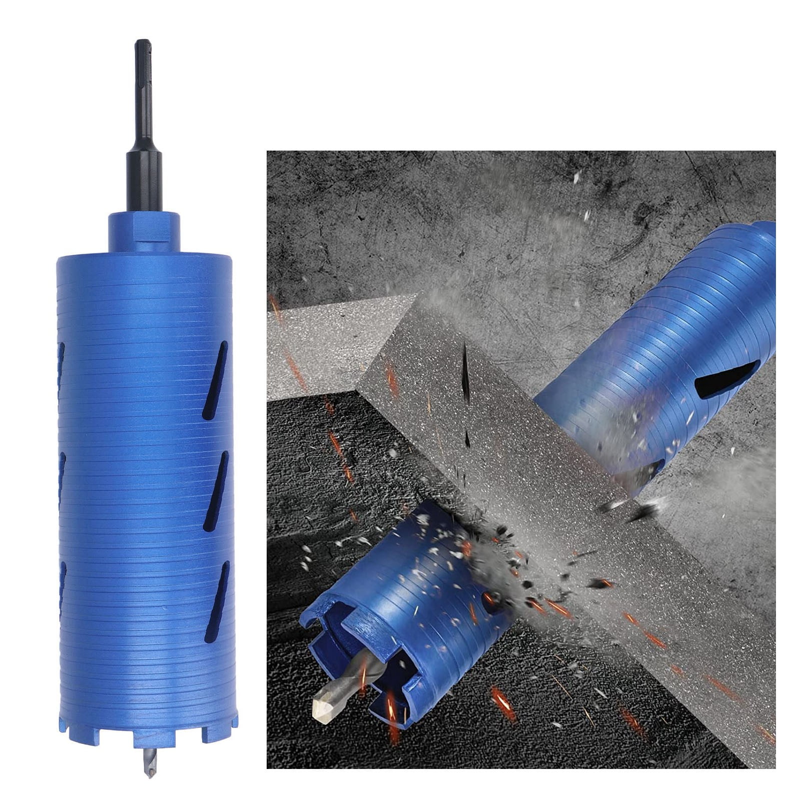 Core Drill 4" Diameter With Positioning Drill For Concrete Wall Hole Opening