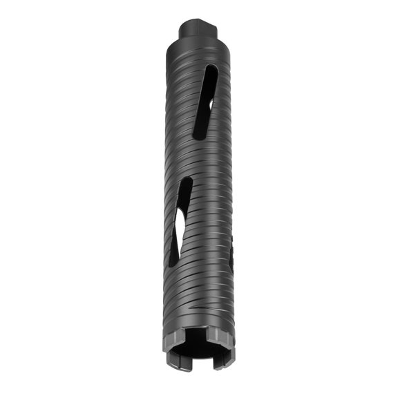 Core Drill Bit, 2 inch Diameter, 9-1/2 inch Drilling Depth, 5/8-11 Internal Thread, Diamond Dry Coring Bit with 3 Adapters, Pilot Drill and Hex Wrench, for Concrete, Red Bricks, and Masonry
