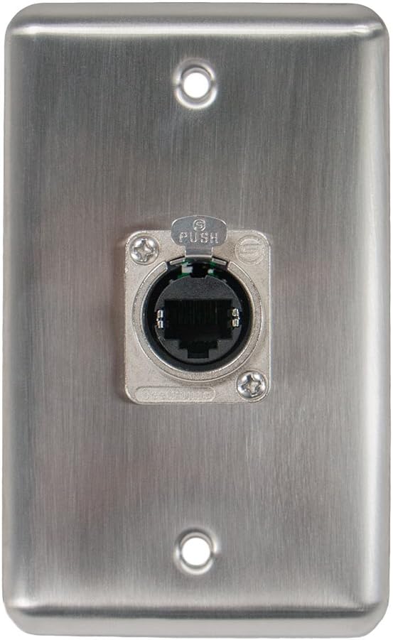 Core Duplex Wall Plate w/1 Tactical Ethernet Pass-through Connection D ...