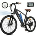 thumbnail image 1 of Core Electric Bicycle for Adults - Peak 750W Brushless Motor Ebike,up to 20MPH,27.5X2.1 Tire Step Over Bicycle with 7 Speed, Black, 1 of 6