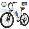 thumbnail image 1 of Core Electric Bicycle for Adults - Peak 750W Brushless Motor Ebike,up to 20MPH,27.5X2.1 Tire Step Over Bicycle with 7 Speed, White, 1 of 6