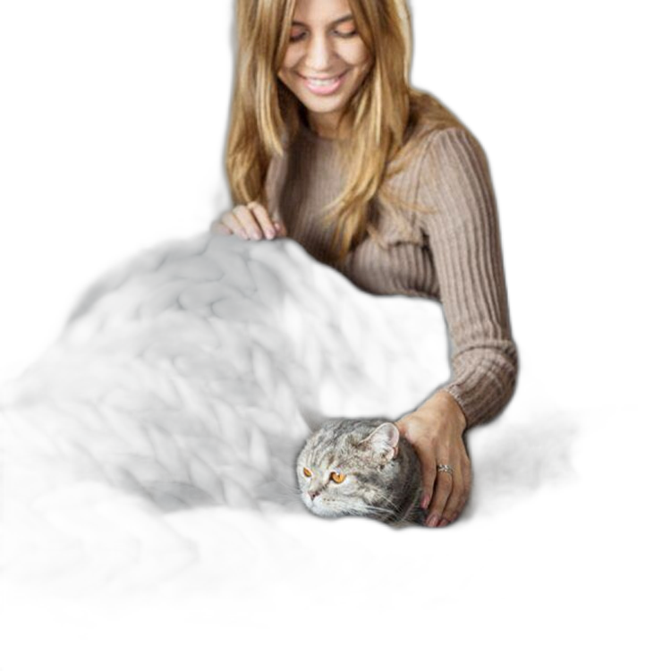 Core Filling Yarn Thick Cotton Fabric Strip Line Hand Knitting Blanket