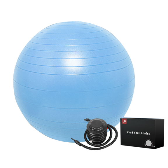 Core Fitness Exercise Ball - Slip Resistant Yoga Ball for Stability Balance-light blue