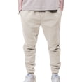 thumbnail image 1 of Brooklyn Cloth Men's Core Fleece Jogger Sweatpants, Drawstring Waist, Ankle Cuffs, Black, Large, 1 of 4