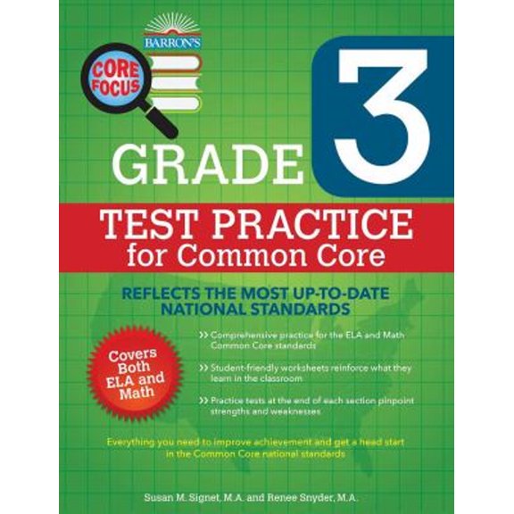 Pre-Owned Core Focus Grade 3: Test Practice for Common Core (Paperback) 1438005512 9781438005515